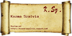 Kozma Szalvia névjegykártya
